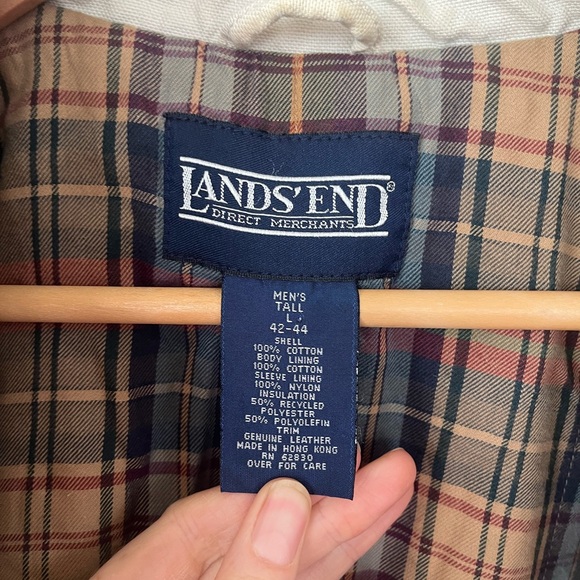 Vintage Lands End Men’s barn work coat jacket size large tall - Picture 8 of 8